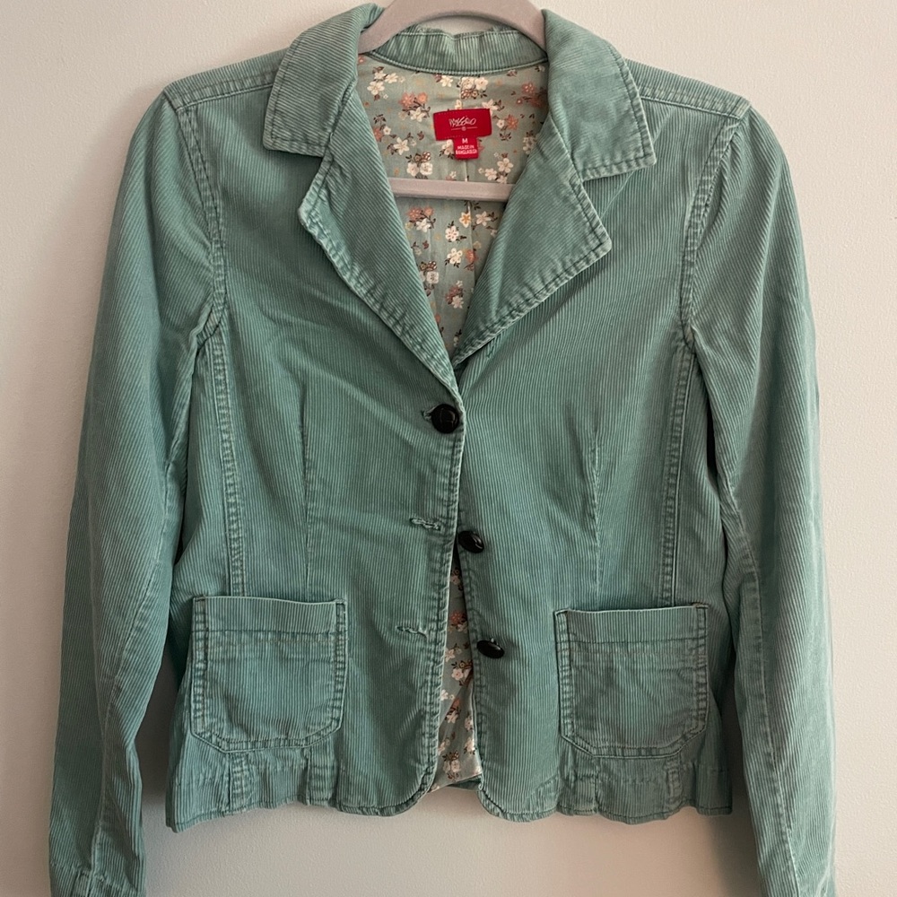 Mossimo Supply Co. 2000s Teal Corduroy Blazer